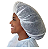 Touca Descartável Afro Branco GR Média 0,80x0,80 Tamanho G - Dejamaro - Imagem 1