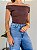 Blusa canoa marrom - Imagem 2