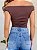 Blusa canoa marrom - Imagem 3