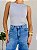 Blusa decote nas costas cinza - Imagem 1