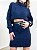 Conjunto Tricô Mousse Saia Azul Marinho - Imagem 3