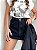 Short saia jeans black - Imagem 4