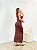 Vestido Drapeado Midi Clover Marrom - Imagem 2