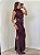 Vestido Drapeado Midi Clover Marrom - Imagem 2