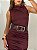 Vestido Drapeado Midi Clover Marrom - Imagem 6