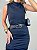 Vestido Drapeado Midi Clover Preto - Imagem 5