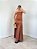 Vestido longo drapeado Dália Marrom - Imagem 2