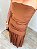 Vestido longo drapeado Dália Marrom - Imagem 8