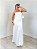 Vestido longo drapeado Dália Off - Imagem 1