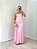 Vestido longo drapeado Dália Rosa - Imagem 2