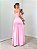 Vestido longo drapeado Dália Rosa - Imagem 7