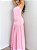 Vestido longo drapeado Dália Rosa - Imagem 6