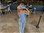 Calça Cargo Jeans Lirio Clara - Imagem 5