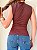 Blusa gola drapeada lumi marrom - Imagem 4