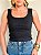 Top basic canelado preto - Imagem 1