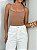 Body Modelador Canelado Marrom - Imagem 1