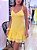 Vestido Gabi aplicação renda amarelo - Imagem 1