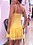 Vestido Gabi aplicação renda amarelo - Imagem 2