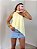 Blusa fluida assimétrica amarela - Imagem 1
