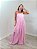 Vestido longo flores rosa - Imagem 1