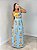 Conjunto saia floral azul - Imagem 1