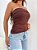 Blusa Ibiza sem alças marrom - Imagem 3