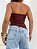Blusa Ibiza sem alças marrom - Imagem 2