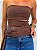 Blusa Martina amarração marrom - Imagem 1