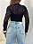 Body renda manga longa preto - Imagem 2