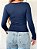 Blusa Basic Manga Longa Poliamida Azul Marinho - Imagem 3