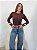 Blusa Basic Manga Longa Poliamida Marrom - Imagem 7