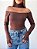 Blusa Miriam Gola Marrom - Imagem 1