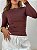 Body manga longa basic marrom - Imagem 1