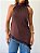 Blusa Bata Poliamida Renda Marrom - Imagem 1