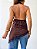 Blusa Bata Poliamida Renda Marrom - Imagem 3