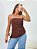 Blusa sem alças drapeada monique marrom - Imagem 4