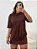 Tshirt Basic Renda Marrom - Imagem 1