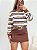 Blusa listrada manga longa off - Imagem 4
