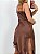 Vestido Seda com Renda Odessa Marrom - Imagem 3