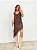 Vestido Seda com Renda Odessa Marrom - Imagem 1