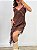 Vestido Seda com Renda Odessa Marrom - Imagem 9