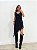 Vestido Seda com Renda Odessa Preto - Imagem 1