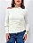 Blusa Meca Drapeada Manga Longa Off - Imagem 1