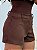Mini Short Suede Marrom - Imagem 3