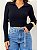 Tricô Gola Polo Basic Preto - Imagem 1