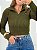 Tricô Gola Polo Basic Verde Musgo - Imagem 6