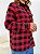 Camisa xadrez flanelada vermelha - Imagem 3