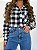 Camisa xadrez flanelada preta - Imagem 4