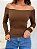 Blusa Luar Poliamida Marrom - Imagem 1