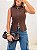 Blusa Tricô Modal Chiara Marrom - Imagem 2